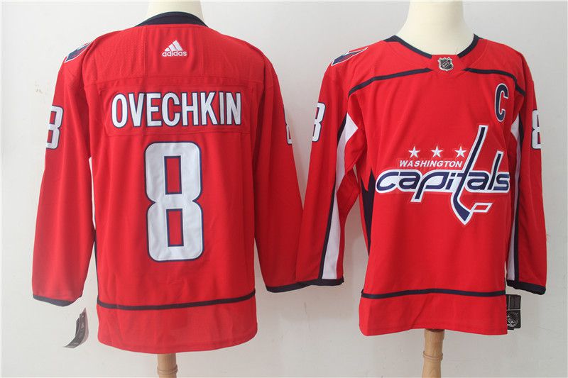 Men Washington Capitals #8 Ovechkin red Adidas Hockey Stitched NHL Jerseys